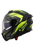 LS2 Stream 2 Fury Kapalı Kask Mat Siyah-gri-neon Sarı - 2