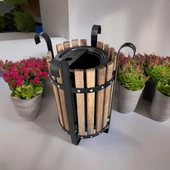 Ahşap Çöp Kovası SGC10N, Dış Mekan Çöp Kutusu - 1