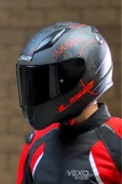LS2 Rapid 2 Takaroa Mat Siyah-kırmızı Kask Siyah Vizörlü - 1