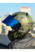 LS2 RAPID 2 THUNDER BIRDS MAT YEŞİL-SİYAH-GRİ KASK - 7