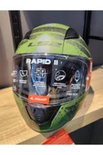 LS2 Rapid 2 Thunder Bırds Mat Yeşil Siyah Gri Kapalı Kask - 1