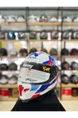 Sway Kask Sw 865 Tıtan White Blue Red Güneş Gözlüklü thumbnail 3