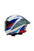 Sway Kask Sw 865 Tıtan White Blue Red Güneş Gözlüklü - 4