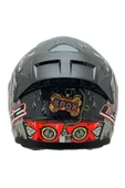 LS2 RAPID 2 SPOX GRİ-KIRMIZI KASK ŞEFFAF KASK CAMI - 5
