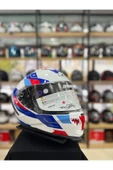 Sway Kask Sw 865 Tıtan White Blue Red Güneş Gözlüklü thumbnail 1