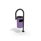 Dış Mekan Çöp Kovası SGC01, Tek Ayaklı Metal 18L - 1