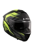 LS2 Stream 2 Fury Kapalı Kask Mat Siyah-gri-neon Sarı - 6