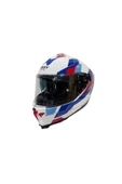 Sway Kask Sw 865 Tıtan White Blue Red Güneş Gözlüklü - 2