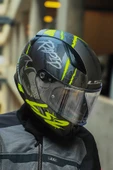 LS2 RAPID 2 RAVEN MAT SİYAH-GRİ-NEON SARI KASK thumbnail 4