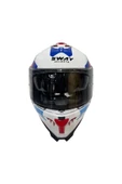 Sway Kask Sw 865 Tıtan White Blue Red Güneş Gözlüklü - 3