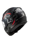 LS2 Rapıd 2 Cırcle Kapalı Kask Mat Siyah - Kırmızı - 3