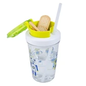 Contigo Bueno Snack Straw Robot Green 350 ml Çocuk Suluk - 2