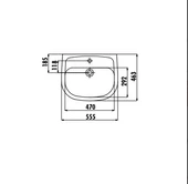 Creavit PA055 Pitta Yarım Ayaklı Lavabo 45X55 cm Beyaz - 2