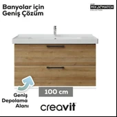 Creavit D20 2 Çekmeceli Lavabo Dolabı Everest - 2