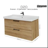 Creavit D20 2 Çekmeceli Lavabo Dolabı Everest - 1