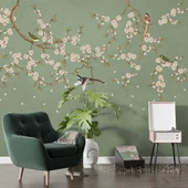 Soft Çiçek ve Kuş Duvar Kağıdı thumbnail 6