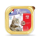 Plaisir Yetişkin Ezme Kedi Konservesi Biftekli 100 Gr - 1
