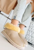 Pabucmarketi Bej Süet Kadın Bot thumbnail 1
