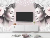 Soft Çiçek ve Kadın Duvar Kağıdı thumbnail 3