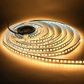5 metre 240 LED/m şerit Led hortum 3000K gün ışığı beyaz kendinden yapışkanlı güçlü SMD2835 12V DC IP20 - 3