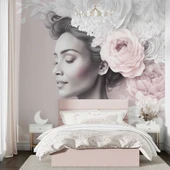 Soft Çiçek ve Kadın Duvar Kağıdı thumbnail 2