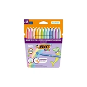 Bic Kıd Couleur Keçeli Boya Kalemi Pastel 12 Renk 520084 - 1