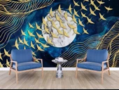 3D Gece Gökyüzü ve Ay Duvar Kağıdı thumbnail 5