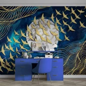 3D Gece Gökyüzü ve Ay Duvar Kağıdı thumbnail 4