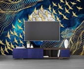3D Gece Gökyüzü ve Ay Duvar Kağıdı thumbnail 3