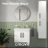 Creavit D20 Sağa Açılan Boy Dolabı Beyaz - 2