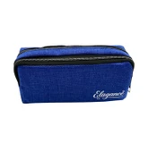 Elegance Mavi Çift Bölmeli Kalem Çantası - 3