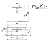 Creavit EK100 Eksen Etajerli Mobilya Dolap Uyumlu 45 x 100 cm Lavabo - 3