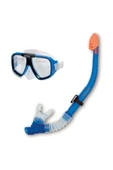 INTEX Aquaflow Sport Maske Snorkel Set Silikon Tempered Cam Bermuda - 1