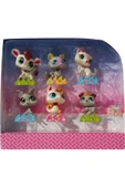 LİTTLE PET SHOP Neşeli Minişler 6'lı Miniş Ailesi Oyuncak Pet Star Little Minişler Beyazlı Grili Miniş Ailesi - 2