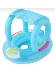 DEKANTOYS Şişme Gölgelikli Bebe Flotörü Oturaklı Simit thumbnail 2