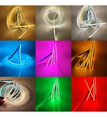 5metre 240 LED/m şerit Led kırmızı hortum kendinden yapışkanlı güçlü yüksek performans SMD2835 12V DC IP20 - 12