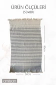 Kumsal Efsanesi Çizgi Detay Plaj Havlusu %100 Pamuk 50x80 - 3