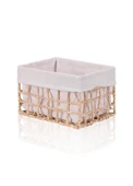 The Mia Braid Hasır Organizer Sepet Naturel 26x18x16 cm - 1
