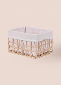 The Mia Braid Hasır Organizer Sepet Naturel 26x18x16 cm - 4