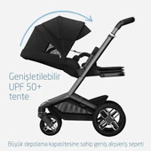 Maxi-Cosi Fame Led Işıklı Entegre Telefon Şarj Üniteli Premium Bebek Arabası Twillic Black - 9