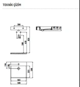 CREAVİT Next 50x50 cm Setüstü Düz Kare Lavabo NX255 - 2
