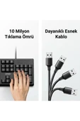 Ugreen Mk003 Ingilizce Kablolu Klavye Mouse Seti Teşhir thumbnail 5