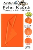 Pelur Kağıdı Renkli 100 lü 1 Paket A4 Pelur Kagıt Moda Tasarım Tekstil Hediye Paketleme Ambalaj Kağıdı Parti Doğum Günü - 12