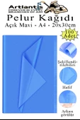 Pelur Kağıdı Renkli 100 lü 1 Paket A4 Pelur Kagıt Moda Tasarım Tekstil Hediye Paketleme Ambalaj Kağıdı Parti Doğum Günü - 2