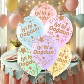 Balon Makaron İyiki Doğdun 11" 5li - 2