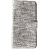 KNY General Mobile GM 21 Plus Kılıf Kumaş Desenli Cüzdanlı Standlı Kapaklı Kılıf Gri - 1