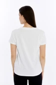 Kadın T-shirt V Yaka Kısa Kollu - 12