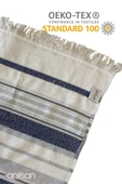 Ocean Breeze Çizgi Detay Plaj Havlusu %100 Pamuk 50x80 - 2