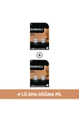 Duracell Özel 2016 Lityum Düğme Pil 3V (CR2016) 4'lü Paket thumbnail 1