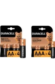 Duracell Alkalin 4'lü AA ve AAA Pil Seti - 1